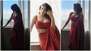 Samantha Ruth Prabhu Stuns in Red Sequin Saree in Malaysia – Price Revealed!