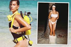 Hailey Bieber Stuns in Black Swimsuit and Goes Underwater Diving with Yellow Scuba Gear