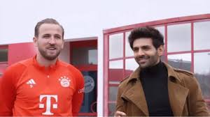 Kartik Aaryan Impresses Harry Kane with Bollywood Dialogue: Watch the Hilarious Video Now!