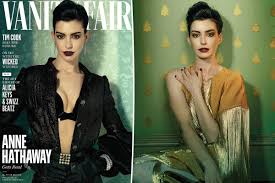 Anne Hathaway Sizzles in Latex Bra for Vanity Fair Cover: Gird Your Loins