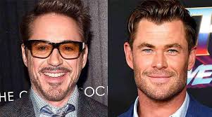 Robert Downey Jr. and Chris Hemsworth Reunite at Oscars 2024