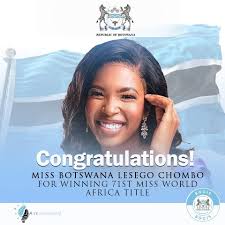 Lesego Chombo Crowned Miss World Africa 2024 – A True Beauty Pageant Success Story