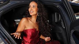 Maya Jama Stuns in Red Satin Gown at Cannes Film Festival