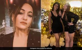 Sonakshi Sinha Shines in Black Sequin Romper at Reported Bachelorette Party