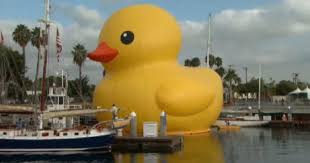 Massive Rubber Duck Floats to Lake Elsinore for Huge Independence Day Celebration