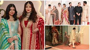 Aishwarya Rai and Aaradhya Bachchan steal the show at Ambani wedding; paparazzi go crazy for the mother-daughter duo | Bollywood Buzz