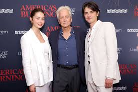 Michael Douglas Steps Out with Children Carys and Dylan in New York City